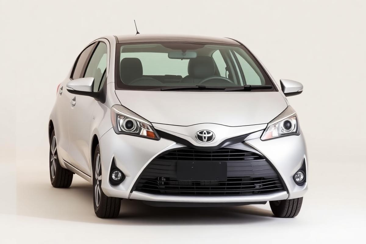 Budget rental example — Toyota Yaris or similar